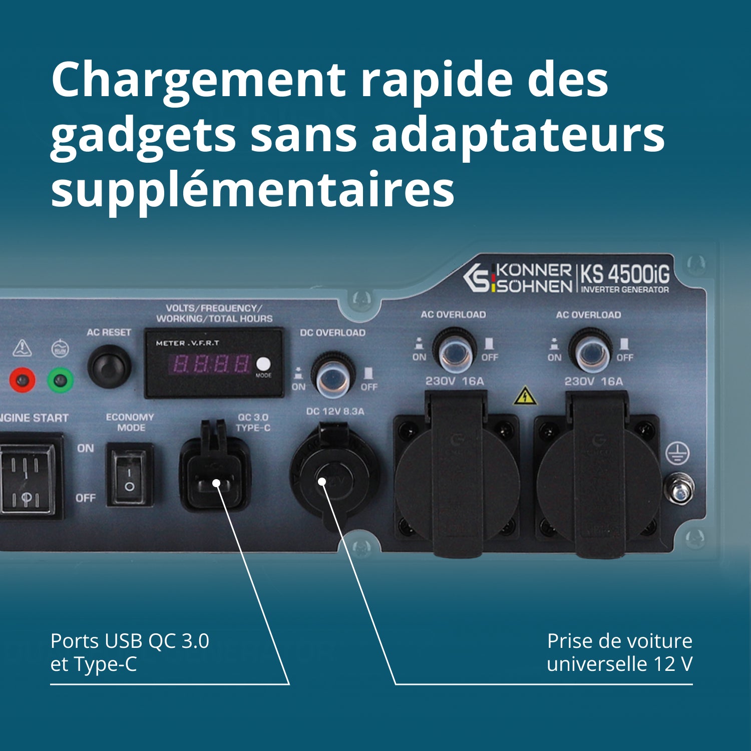 Groupe électrogène Inverter Bi-Carburant KS 4500iG