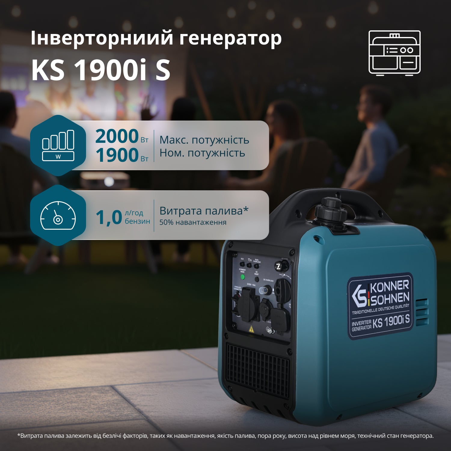 Інверторниий генератор KS 1900i S