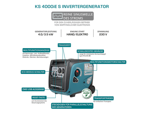 Invertergenerator KS 4000iE S
