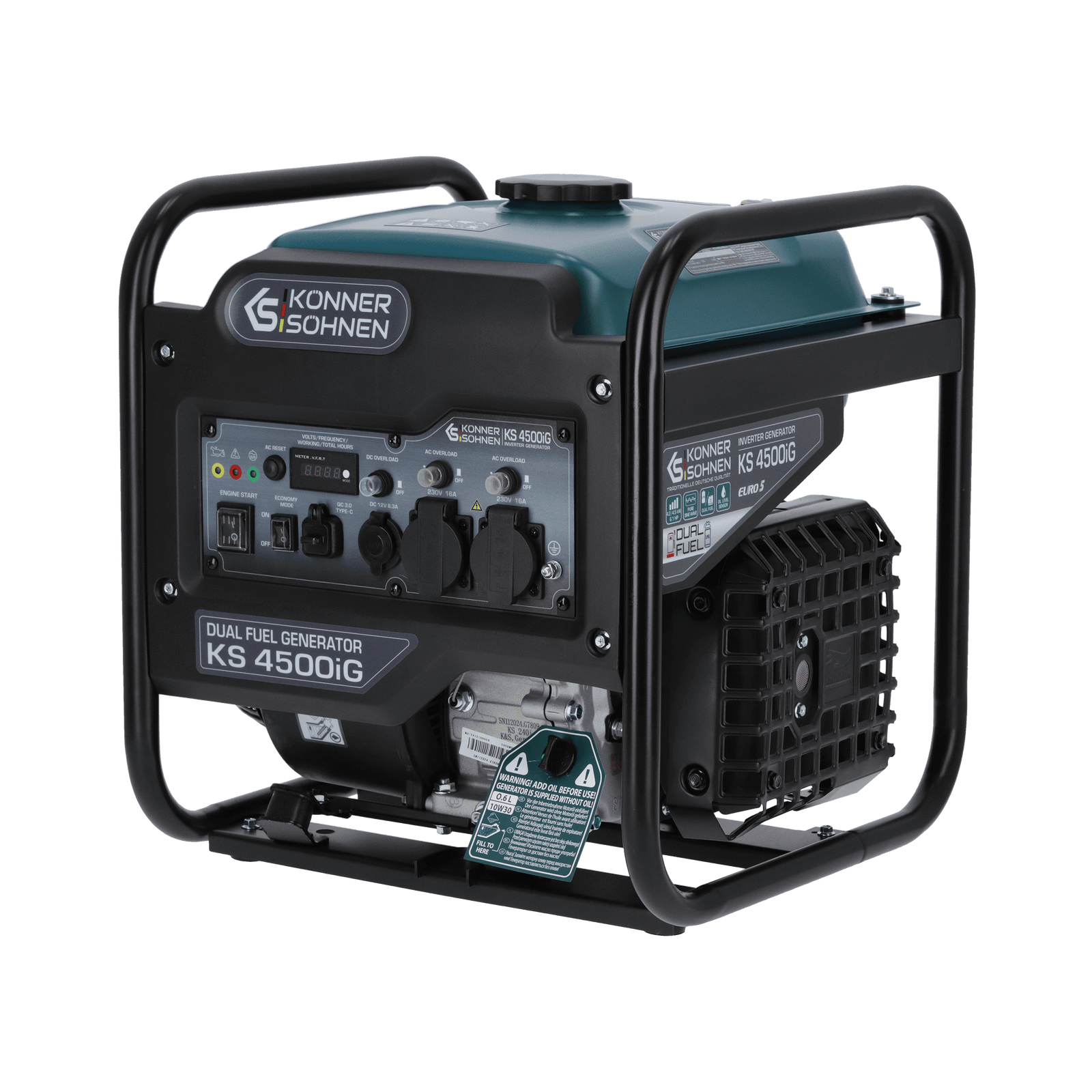 Dwupaliwowy generator inwertorowy KS 4500iG