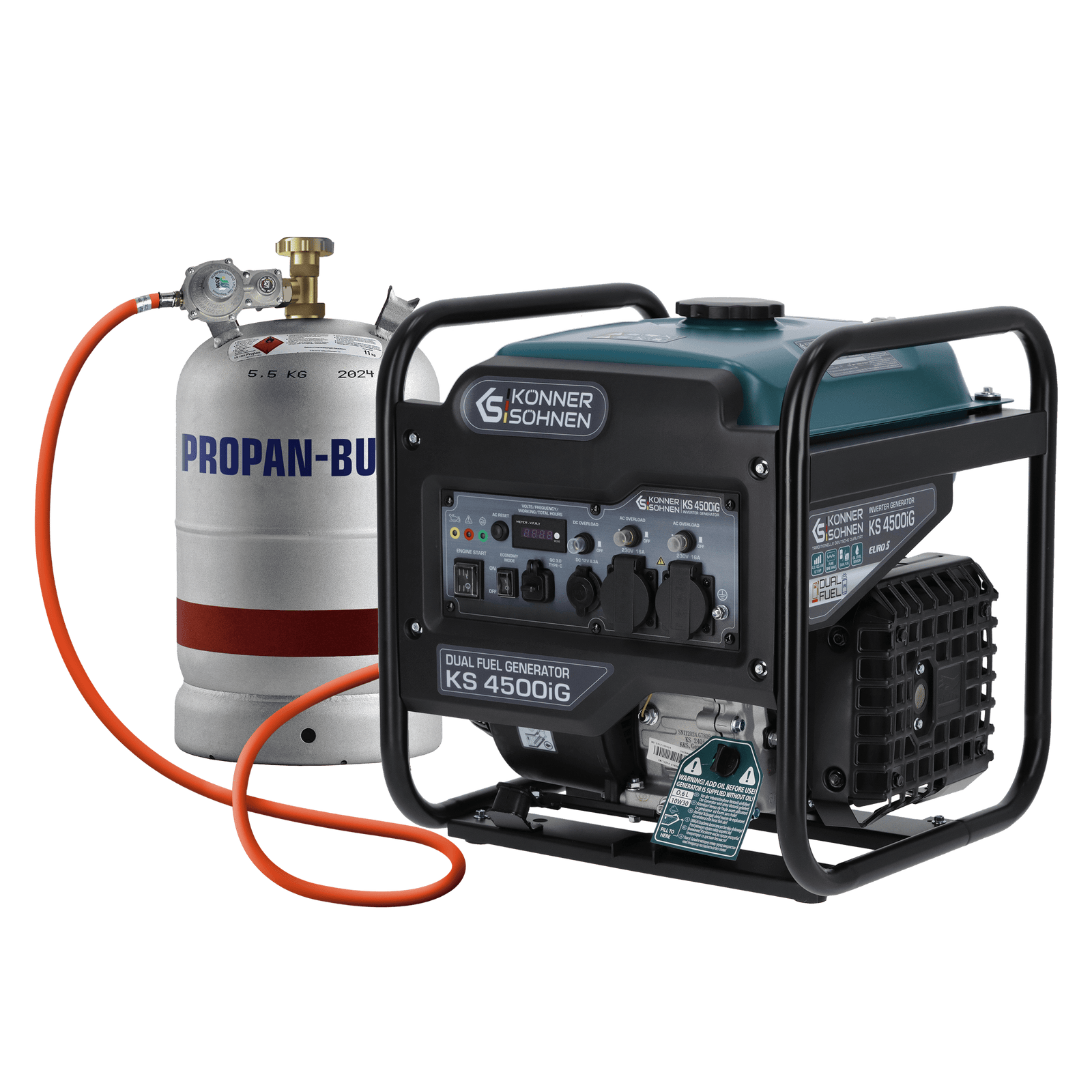 Dwupaliwowy generator inwertorowy KS 4500iG