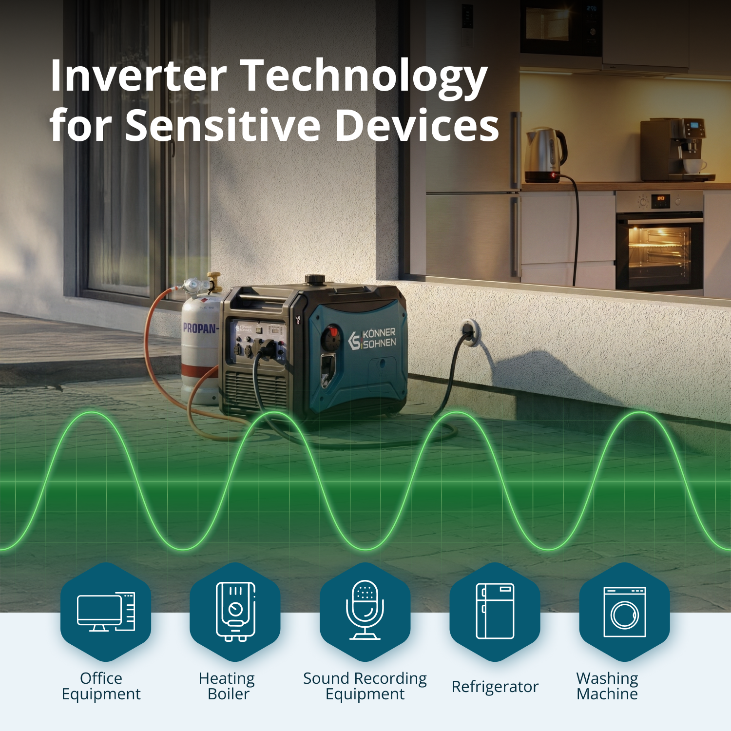 LPG/benzinski invertorski generator KS 4000iEG S