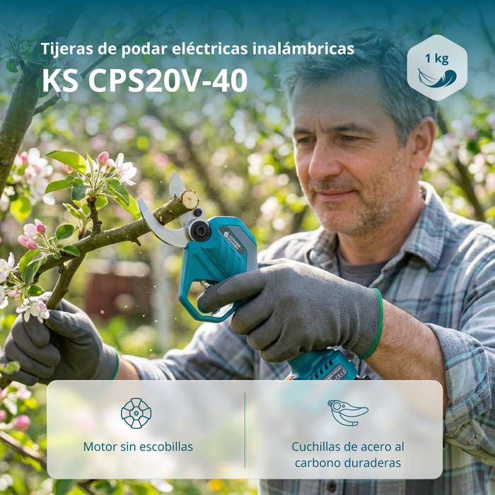 Tijera de podar a batería KS CPS20V-40