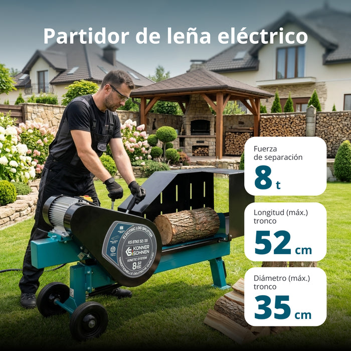 Partidor de leña eléctrico de tipo cinético KS 8TKE 52/35