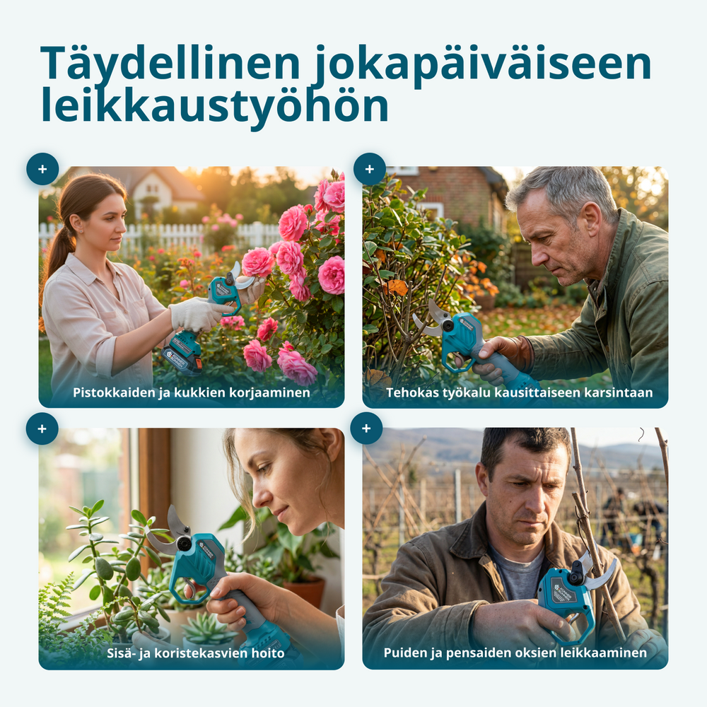 Johdottomat sähköiset oksasakset KS CPS20V-40 CASE PLUS