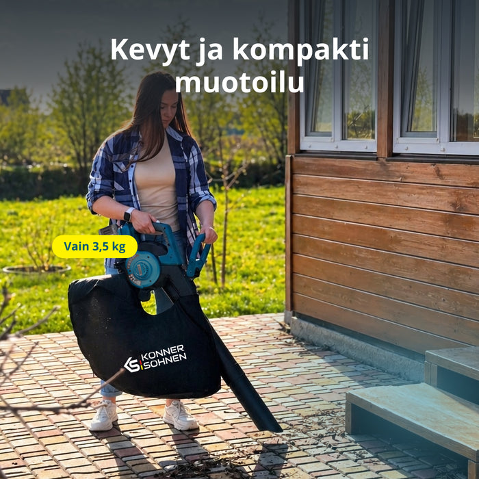 Akkukäyttöinen puutarhaimuri-puhallin KS LBV-40V