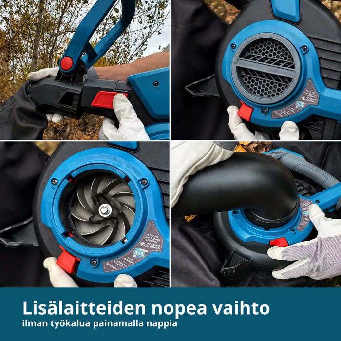 Akkukäyttöinen puutarhaimuri-puhallin KS LBV-40V