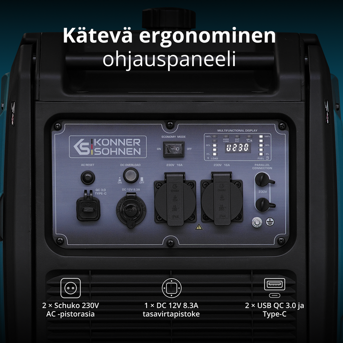 LPG/bensiini-invertterigeneraattori KS 4000iEG S