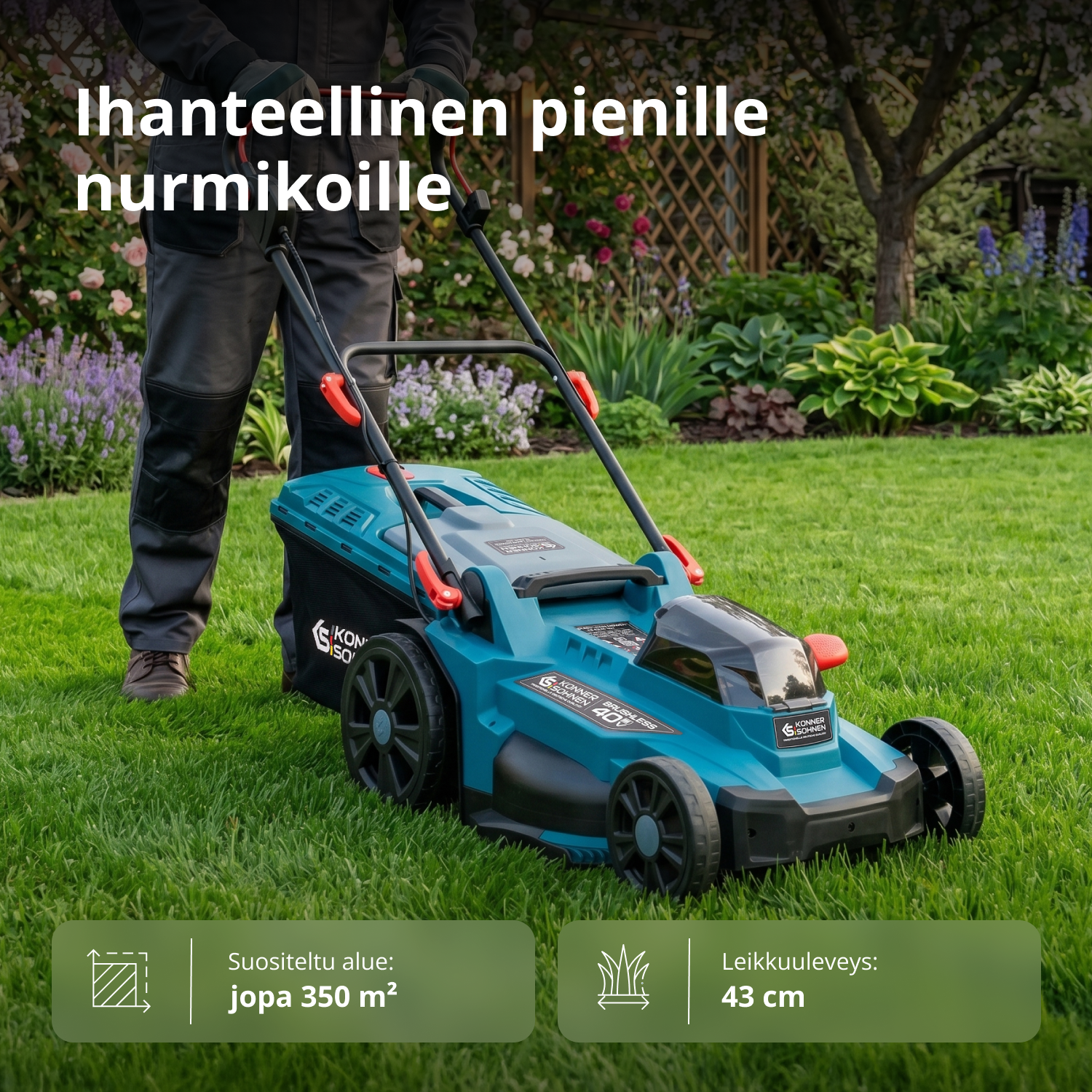 Akkukäyttöinen ruohonleikkuri KS 43LM-40V