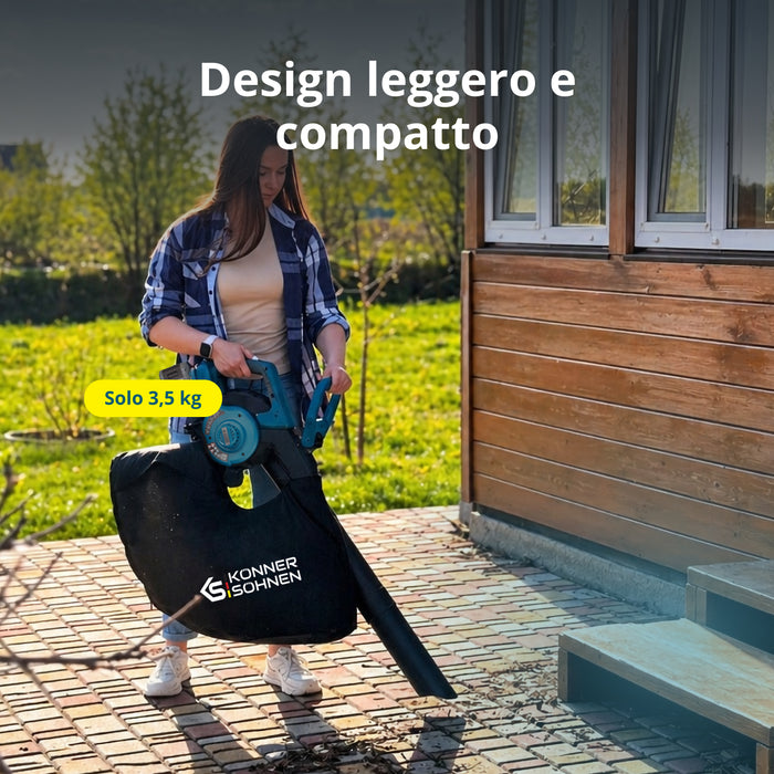 Aspiratore-soffiatore senza fili per giardino KS LBV-40V