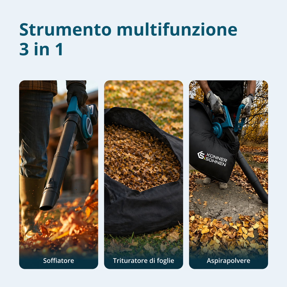 Aspiratore-soffiatore senza fili per giardino KS LBV-40V