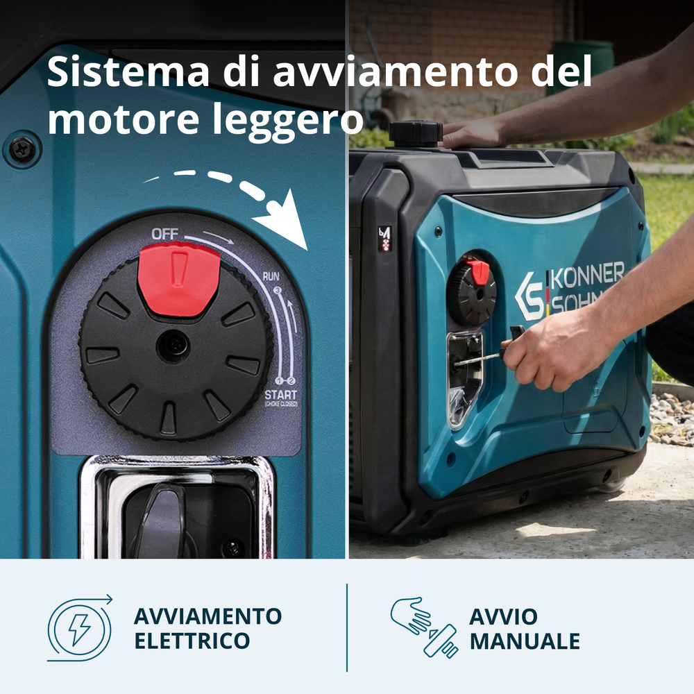 Generatore inverter a GPL/Benzina KS 4000iEG S