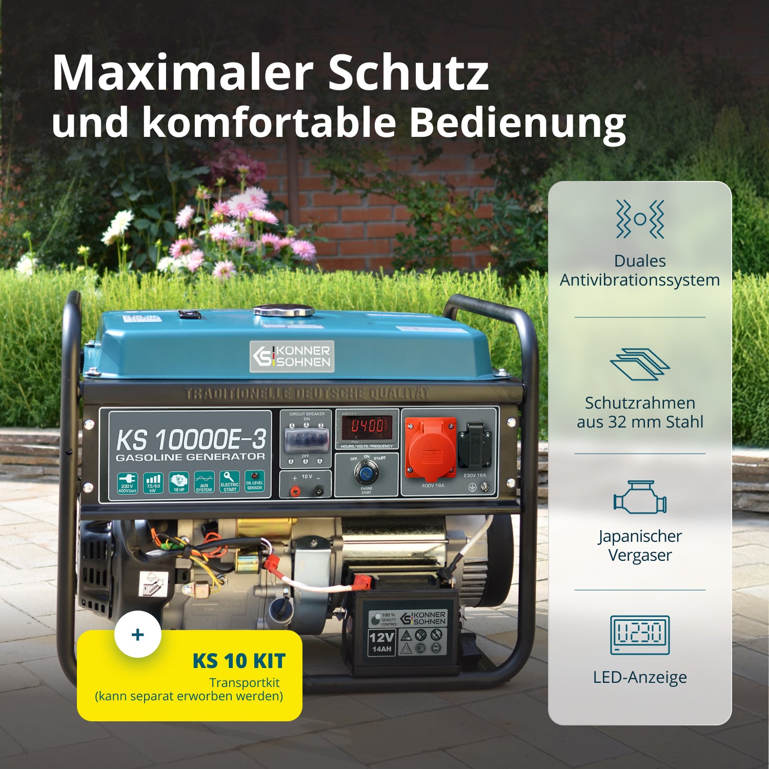 Benzin-Generator "Könner & Söhnen" KS 10000E-3