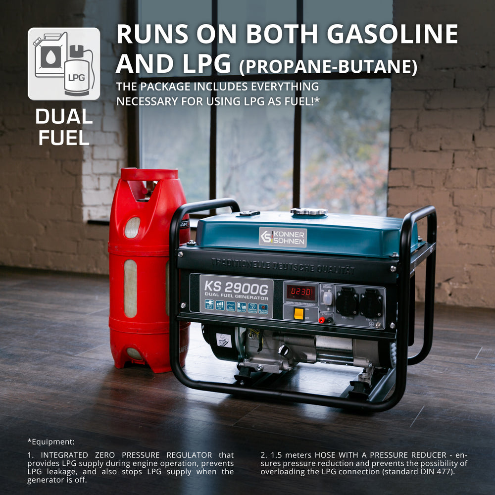 LPG/Benzínový generátor „Könner & Söhnen“ KS 2900G