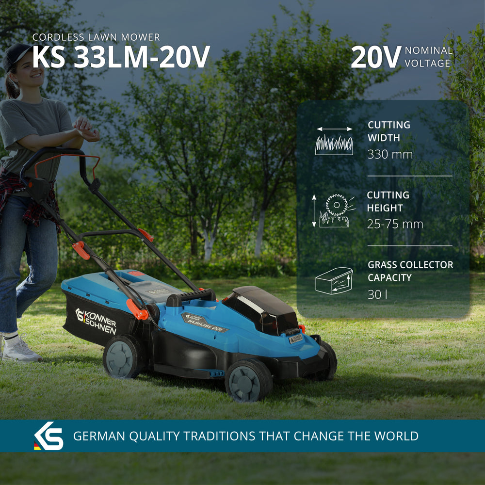 Akumulátorová sekačka na trávu KS 33LM-20V