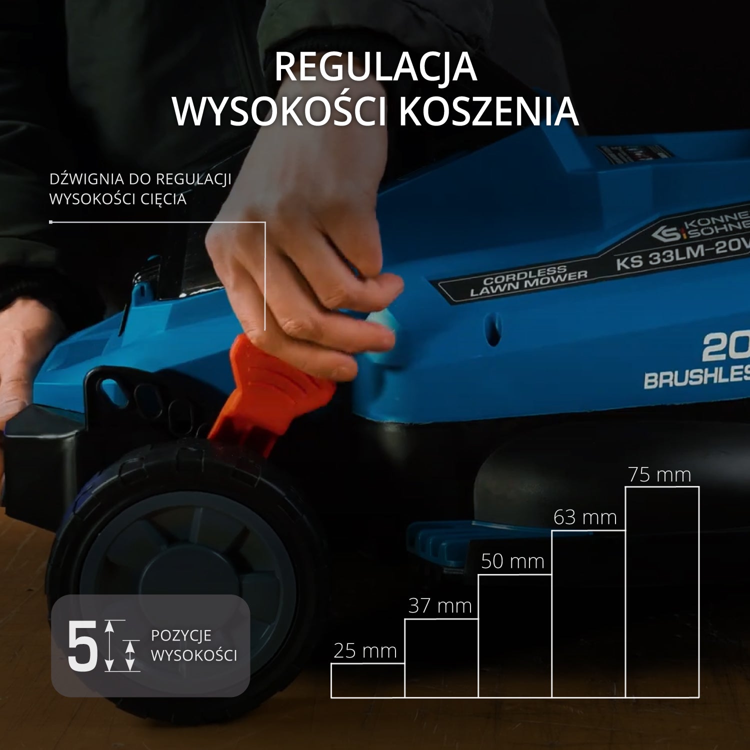 Bezprzewodowa kosiarka KS 33LM-20V (Odnowiony – stan idealny)
