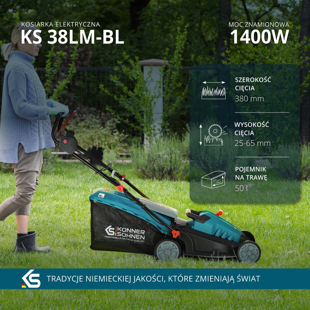 Elektryczna kosiarka do trawy KS 38LM-BL