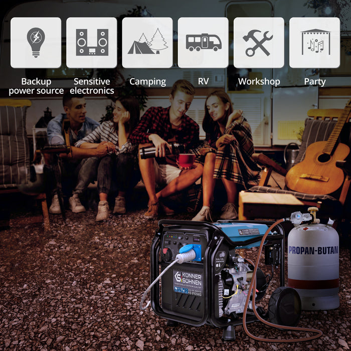 Generador inverter híbrido de gas/gasolina KS 8100iEG