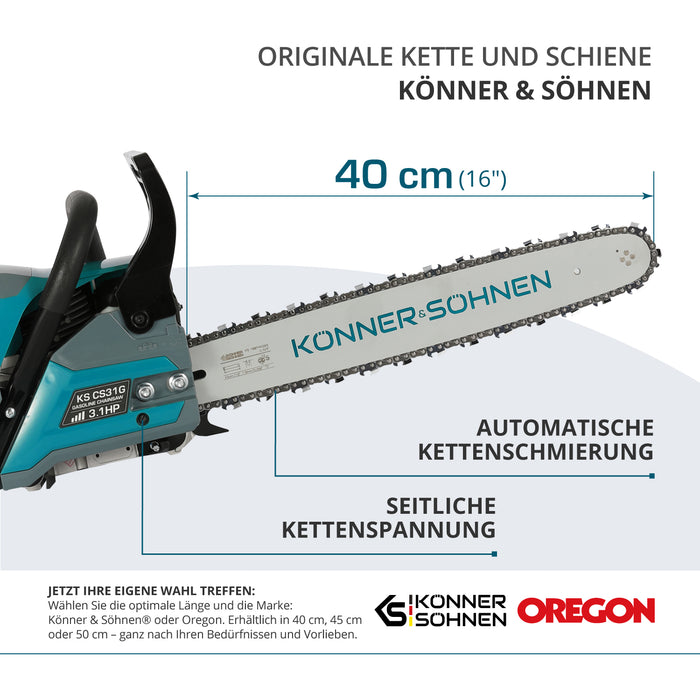 Benzin-Kettensäge KS CS31G-16