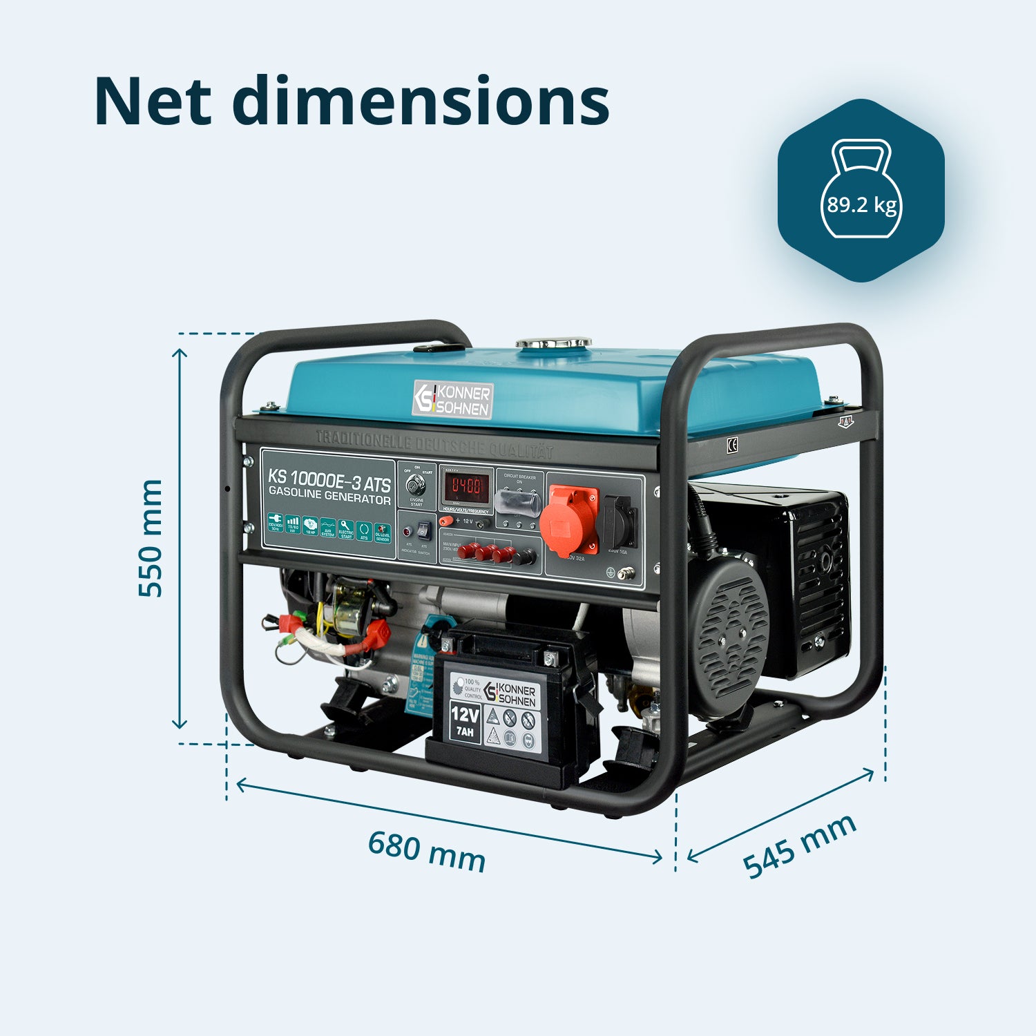 Benzinski generator „Könner & Söhnen“ KS 10000E-3 ATS