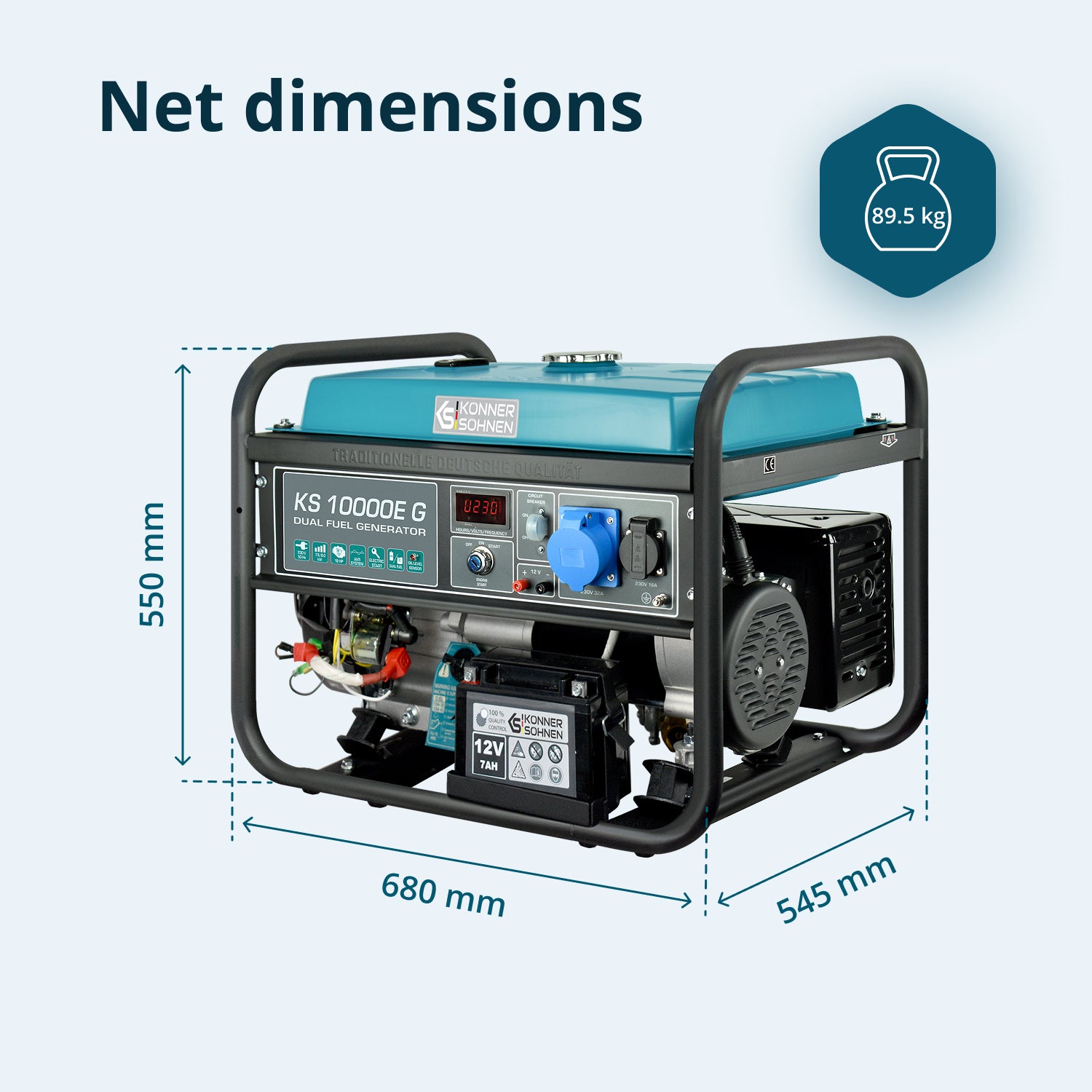 LPG/Бензинов генератор „Könner & Söhnen“ KS 10000E G