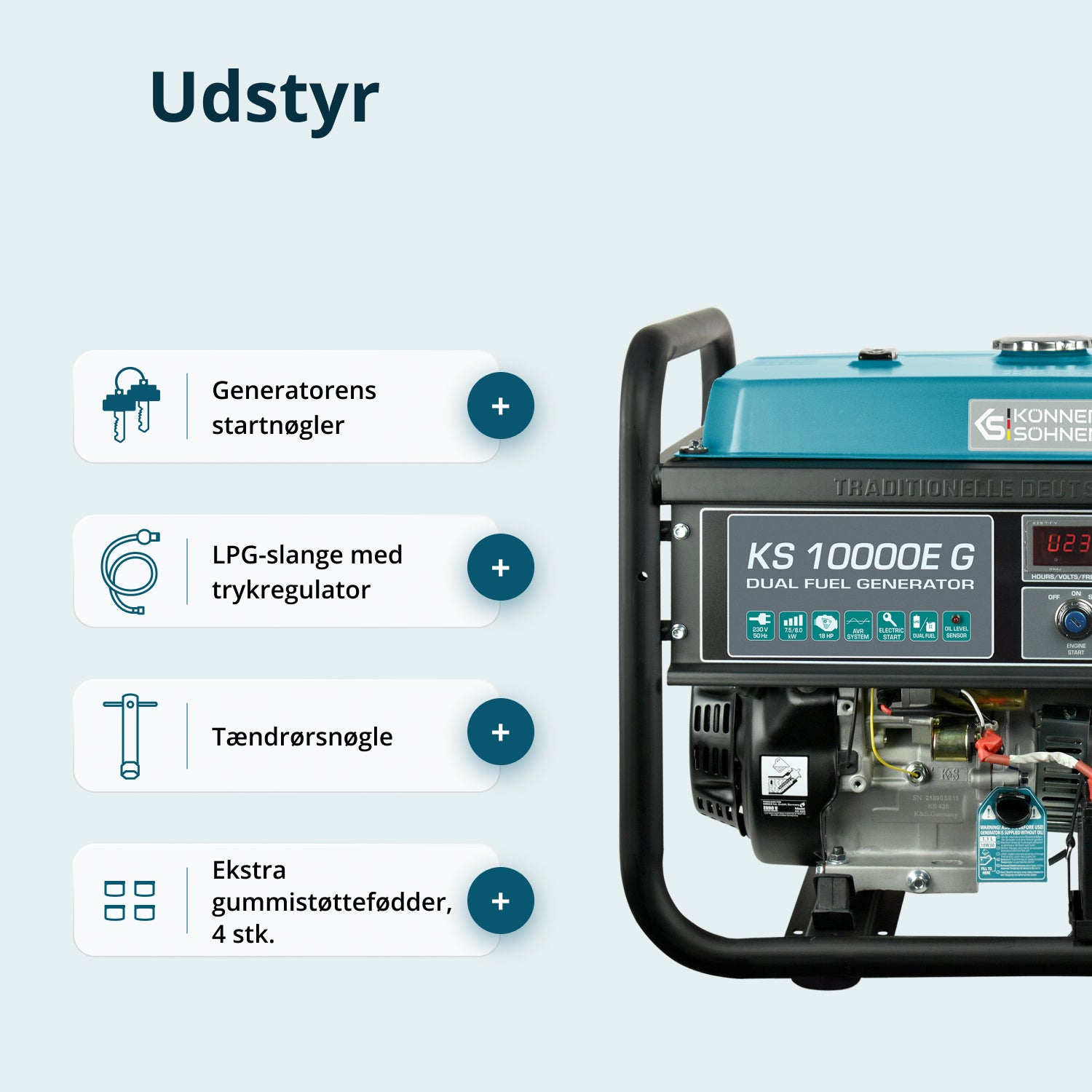 LPG/Benzin Generator "Könner & Söhnen" KS 10000E G