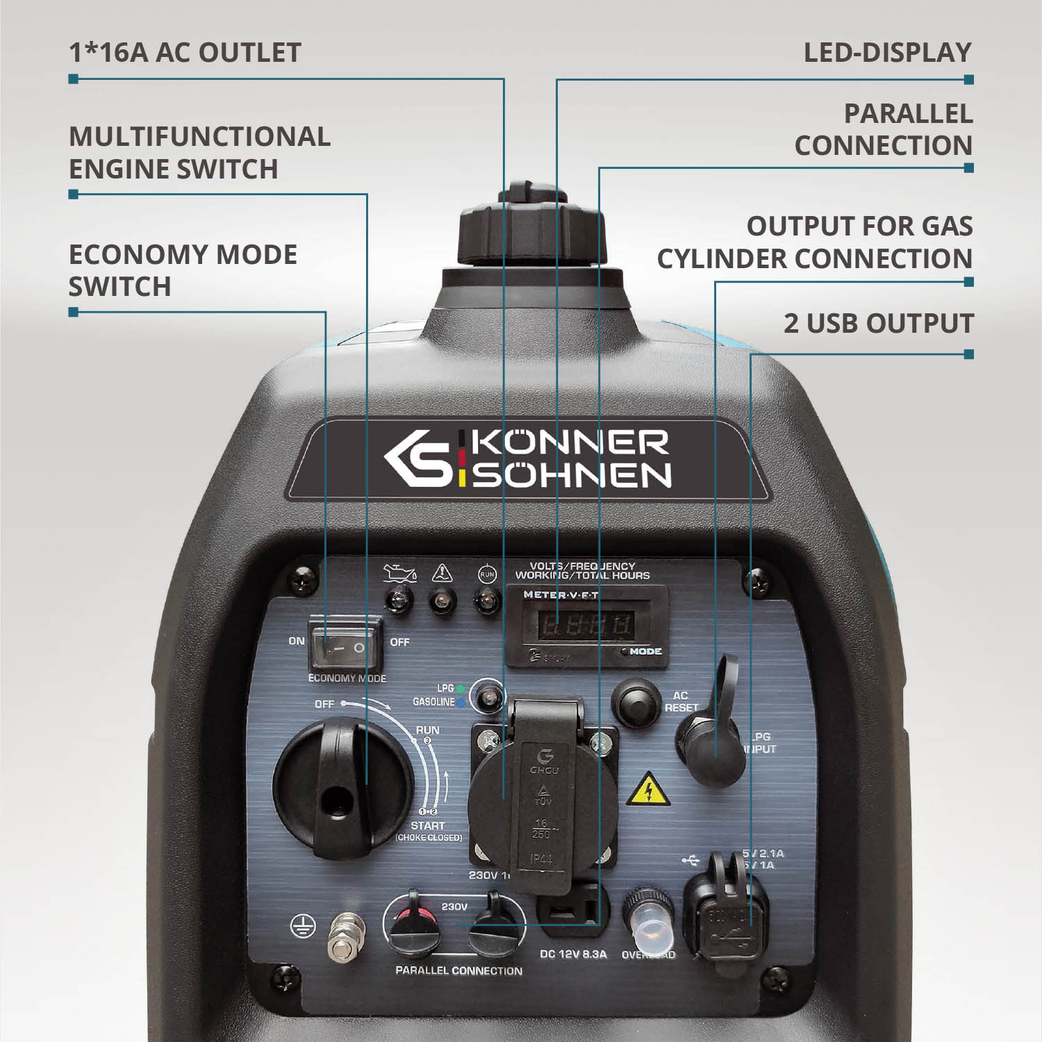 LPG/benzin inverteres generátor KS 3100iG S