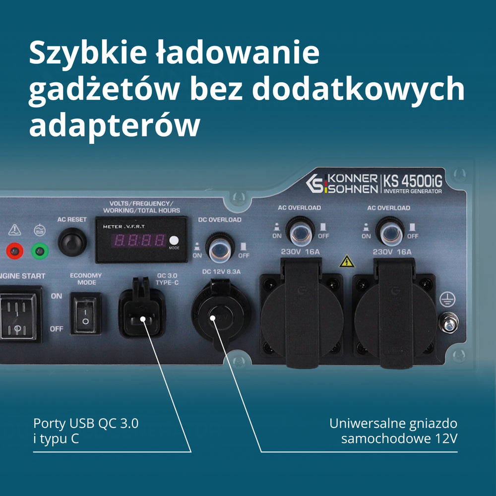 Dwupaliwowy generator inwertorowy KS 4500iG