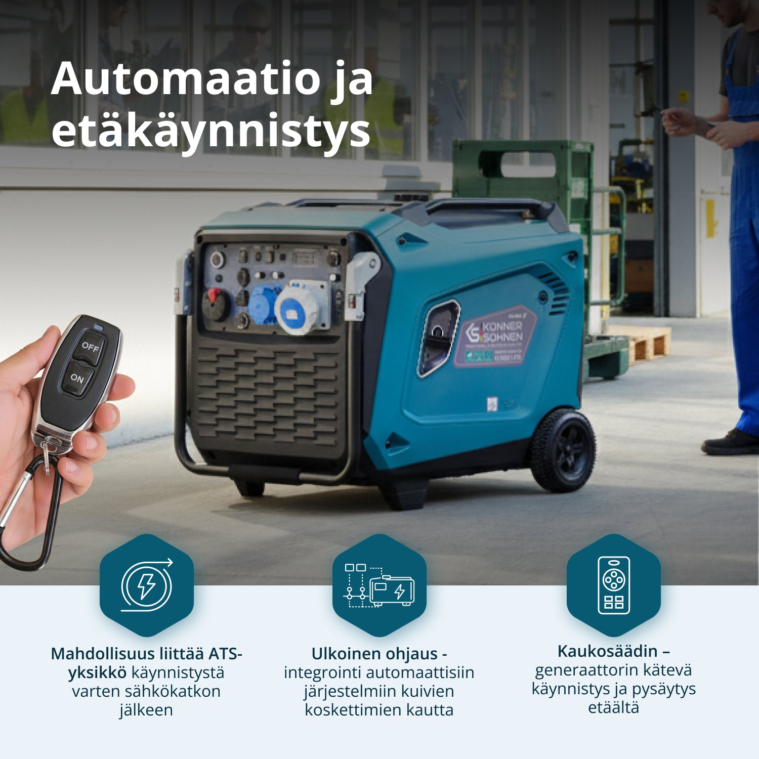 Inverterigeneraattori KS 9500iE S ATSR