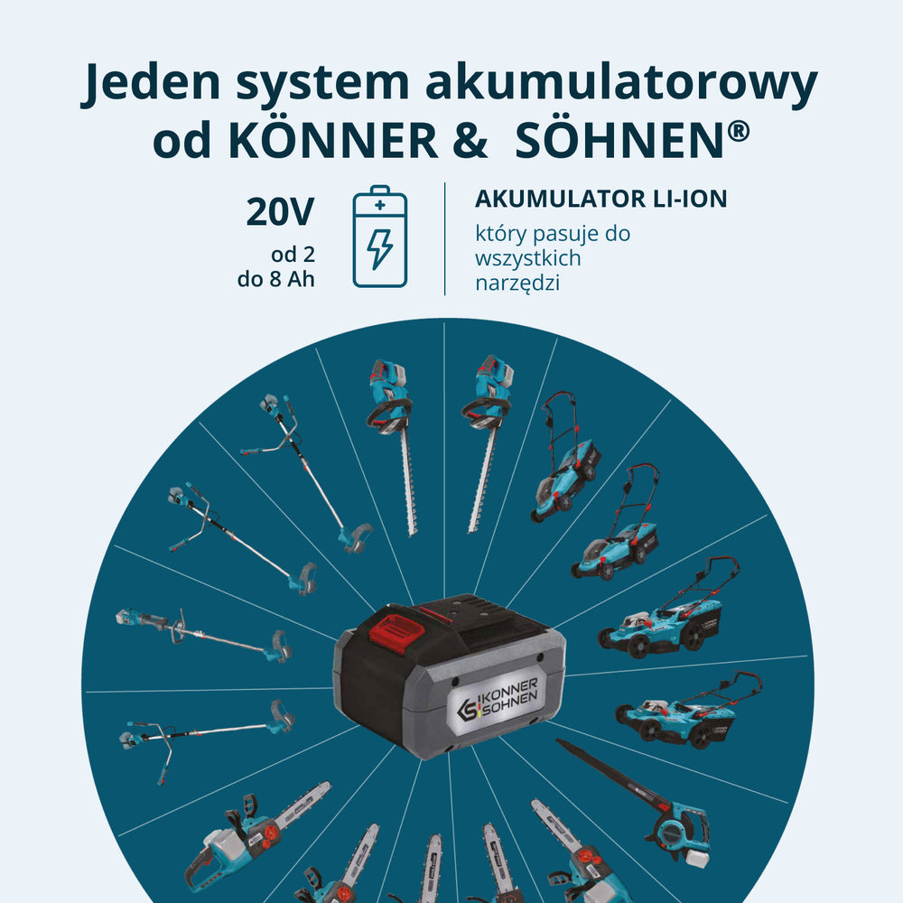 Bezprzewodowa wykaszarka i podkaszarka KS BCT-20V