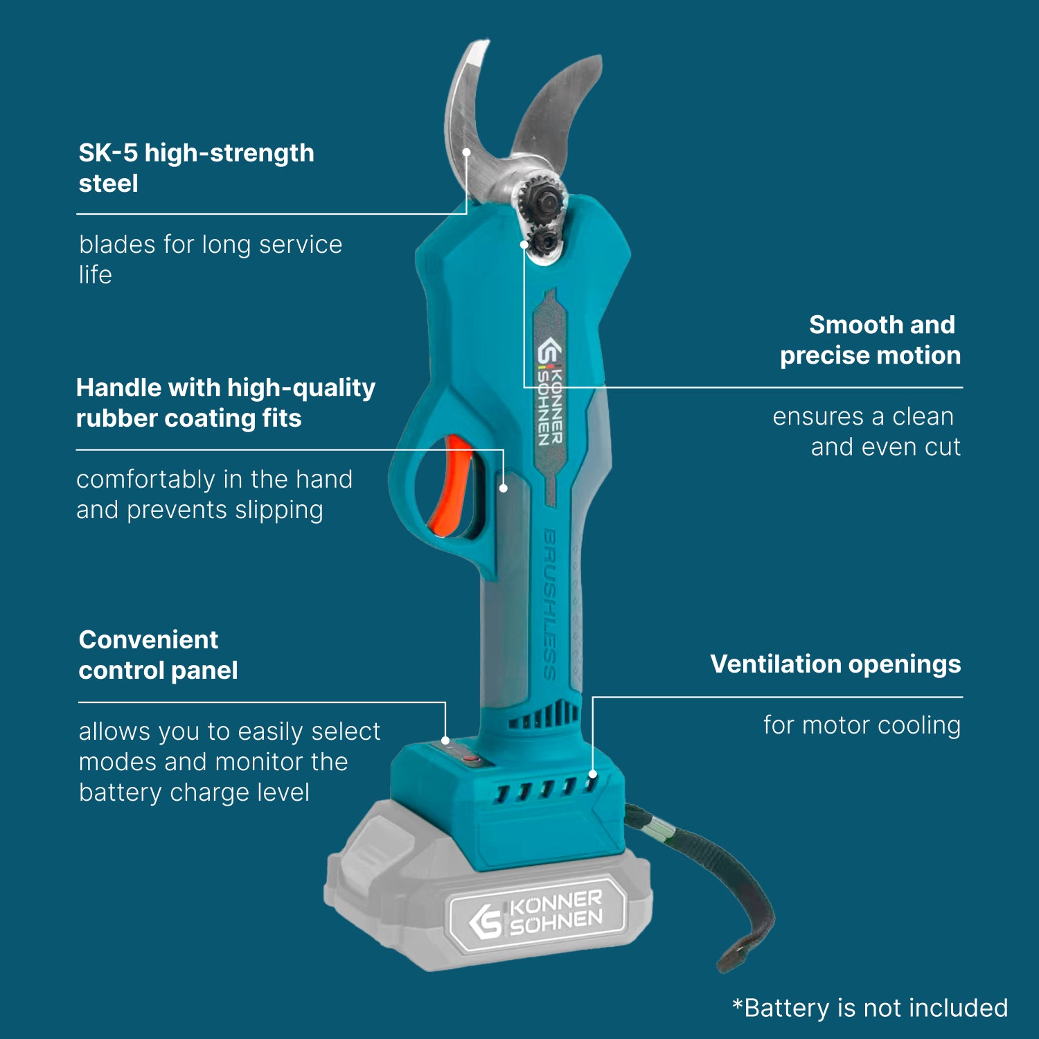 Bežične električne makaze za orezivanje KS CPS20V-32