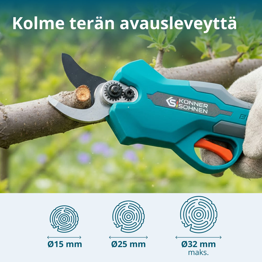 Johdottomat sähköiset oksasakset KS CPS20V-32 CASE PLUS