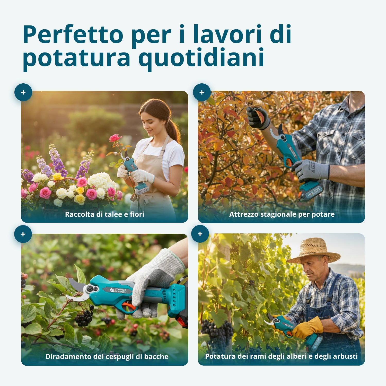 Cesoie Elettriche Senza Fili KS CPS20V-32 Case