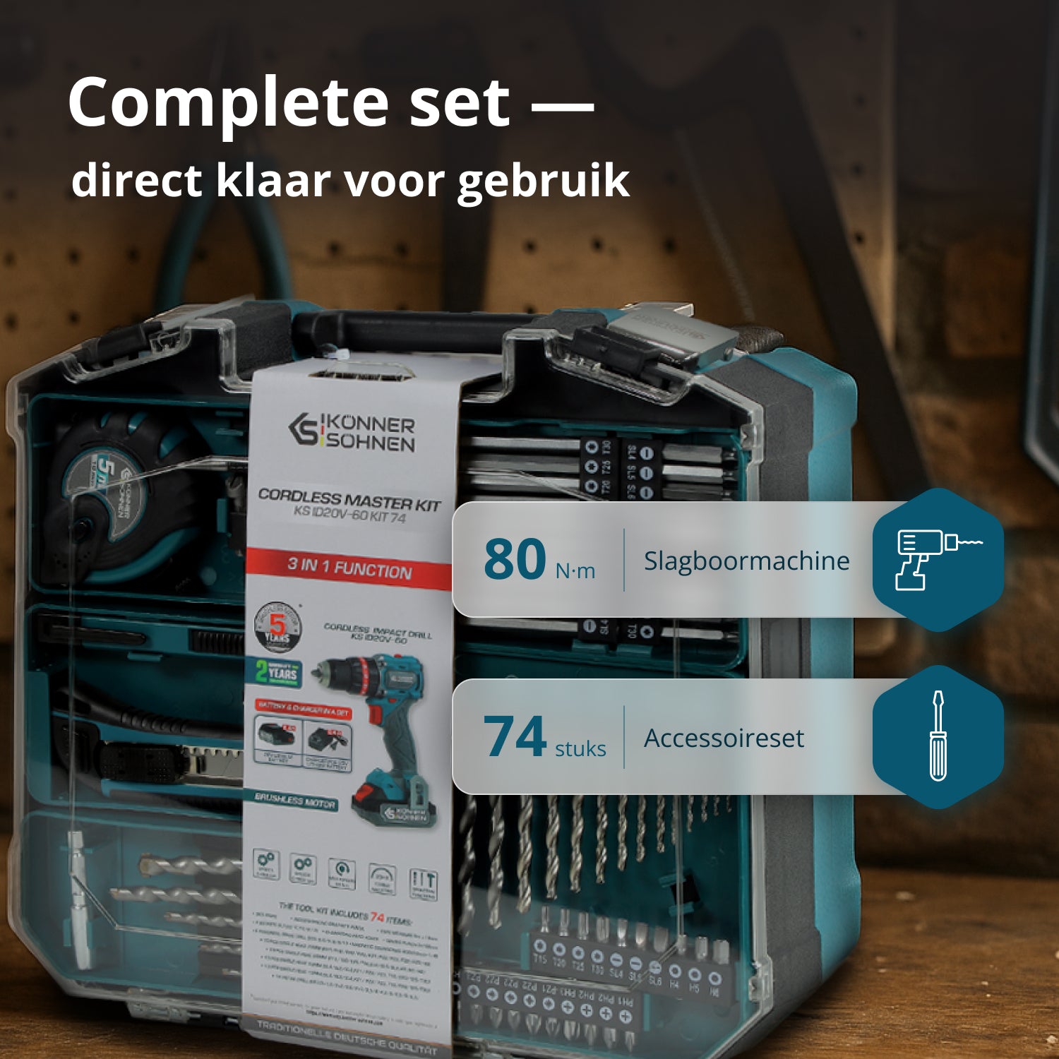 Snoerloze Master Set KS ID20V-60 KIT 74