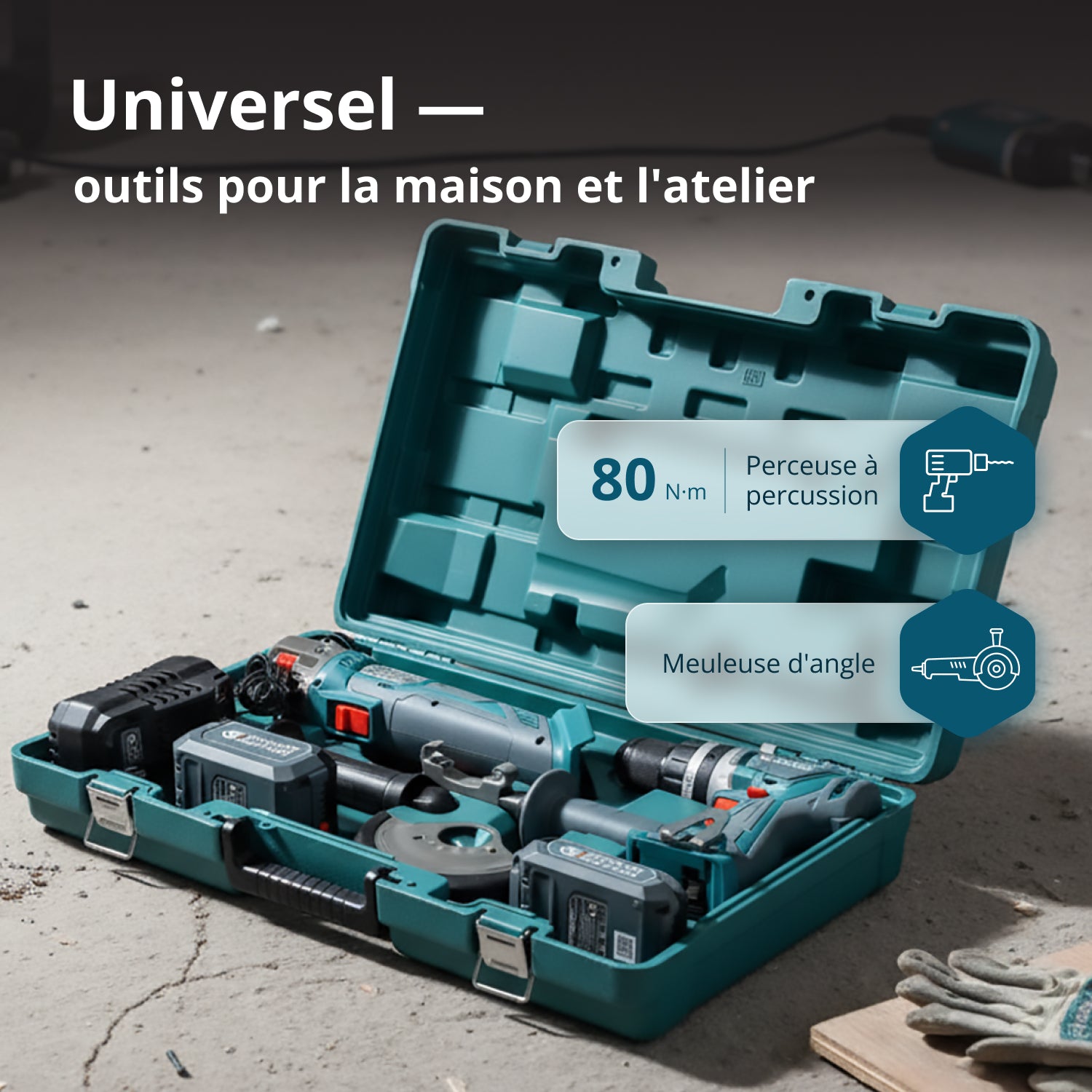 Kit d’Outils Sans Fil KS IDAGB 20V SET 1 