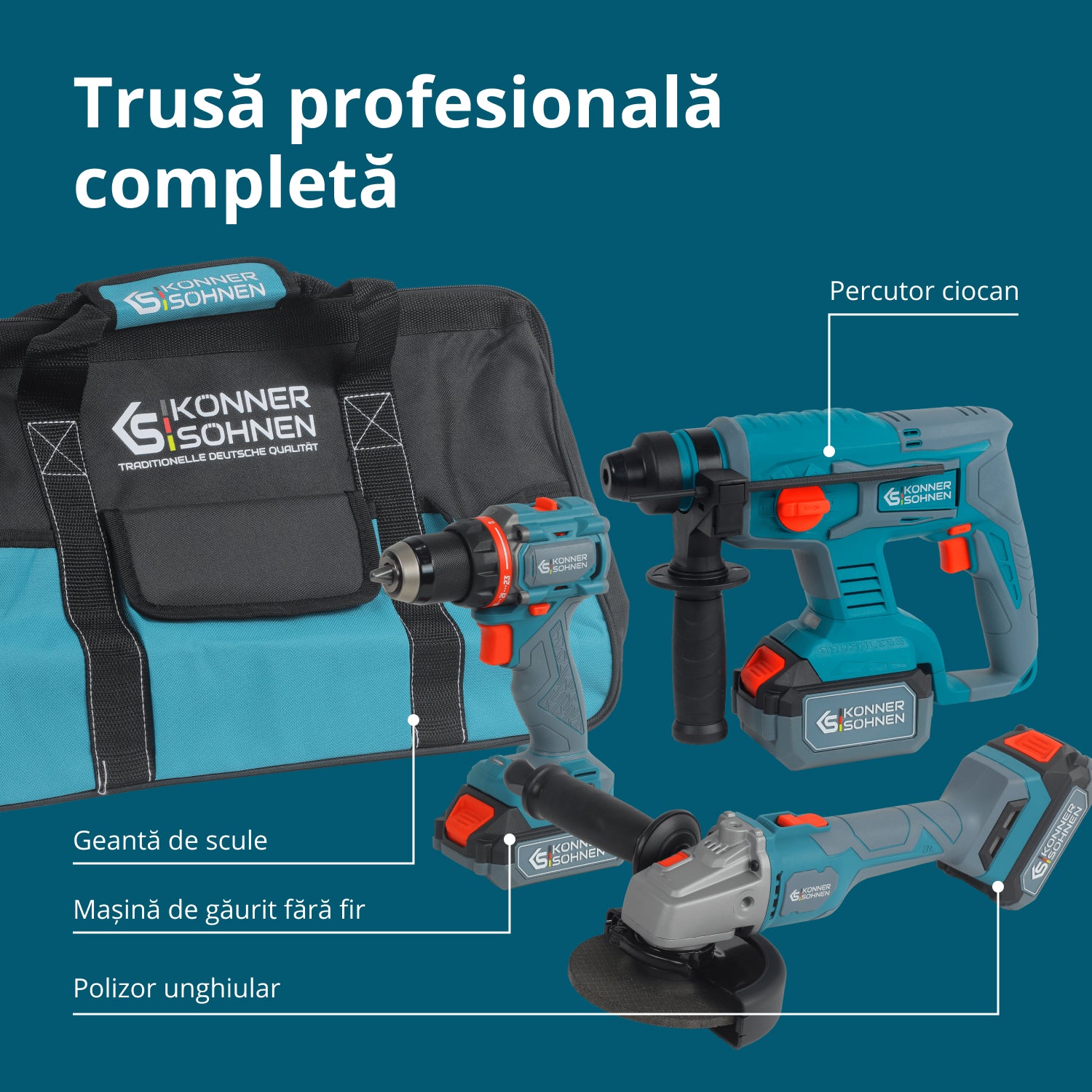 Master Set Fără Fir 3-in-1 KS RHAGD 20V SET 3 