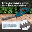 Akumulatorowe nożyce do trawy i żywopłotu 2 w 1 z przedłużaczem teleskopowym KS SHT-20V + Extension Pole thumbnail