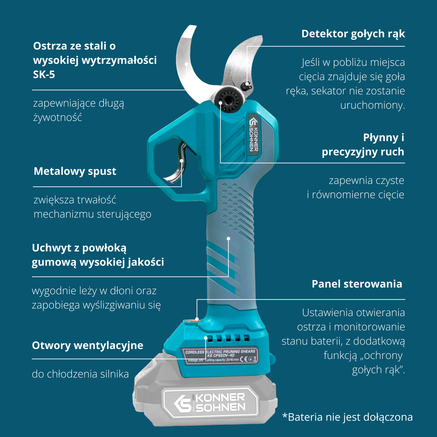 Sekator akumulatorowy KS CPS20V-40