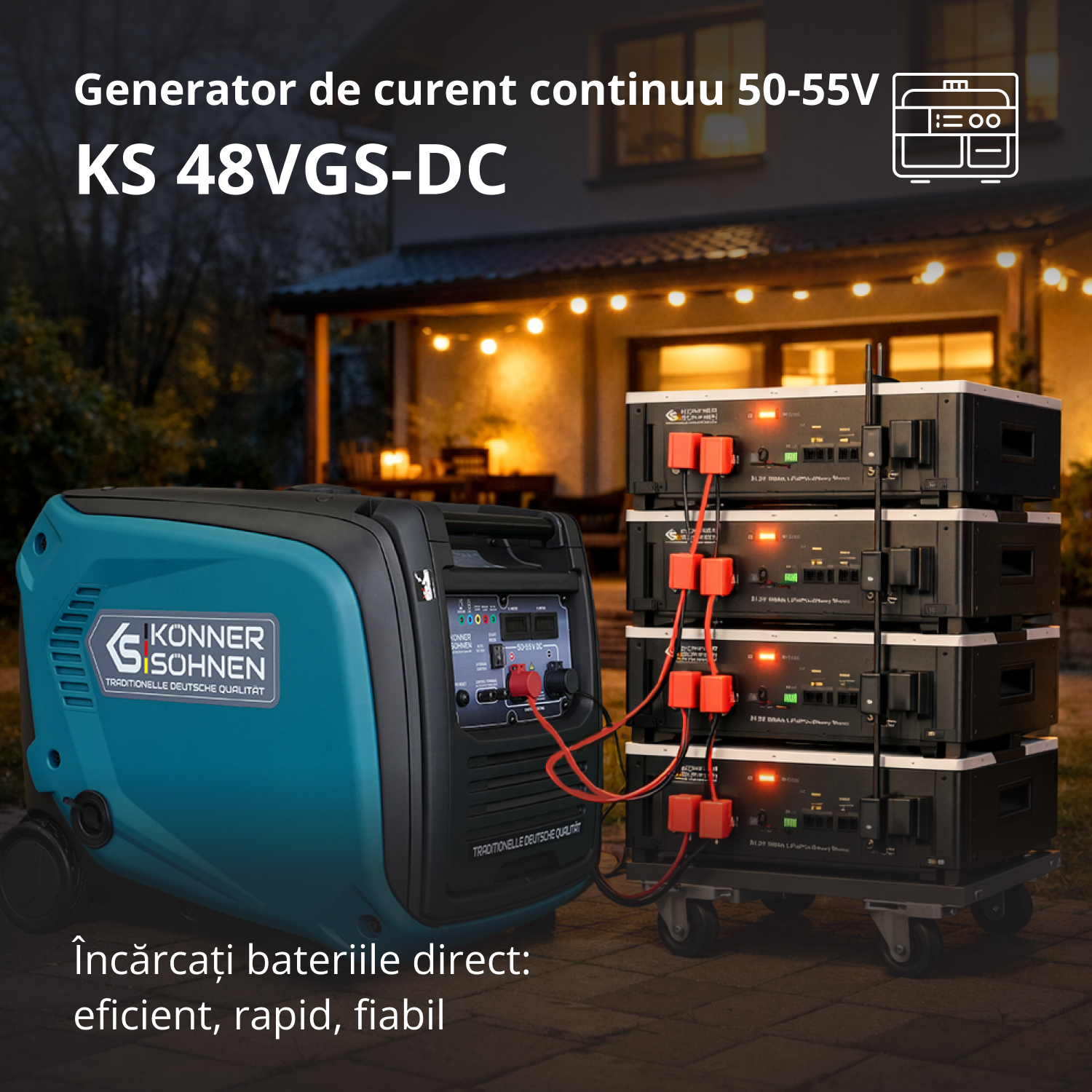 Generator de curent continuu KS 48VGS-DC versiunea 50–55V
