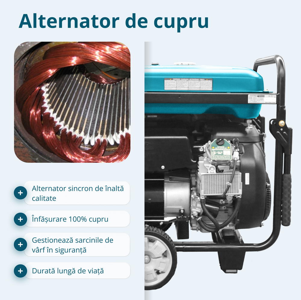 Generator pe benzină „Könner & Söhnen” KS 15-1E ATSR