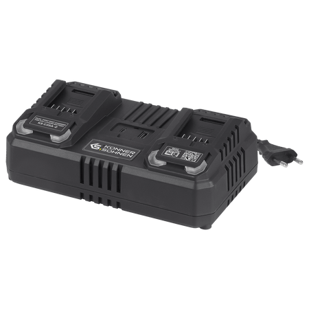 Dobbeltoplader til 20V genopladelige batterier KS C35A-2