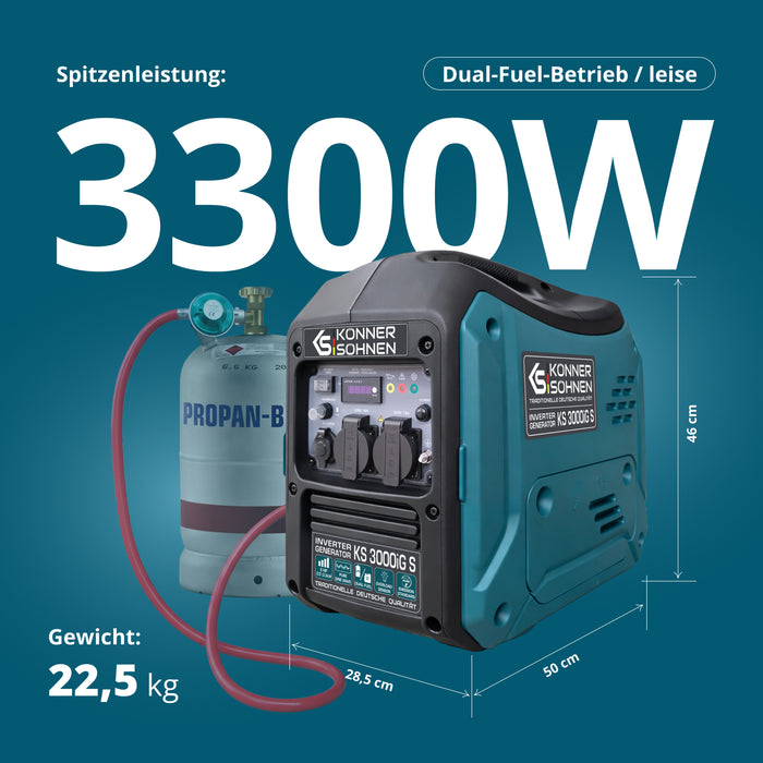 Dual Fuel-Inverter-Generator KS 3000iG S