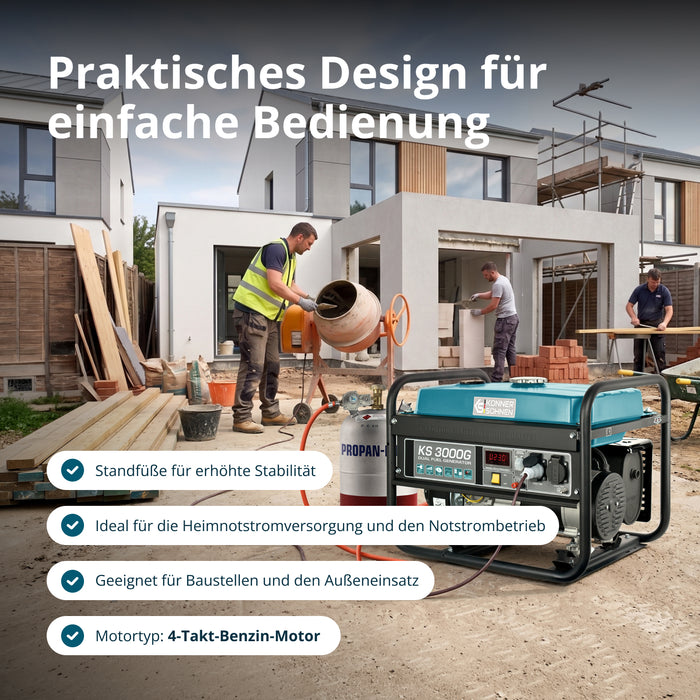 LPG/Benzin-Generator "Könner & Söhnen" KS 3000G