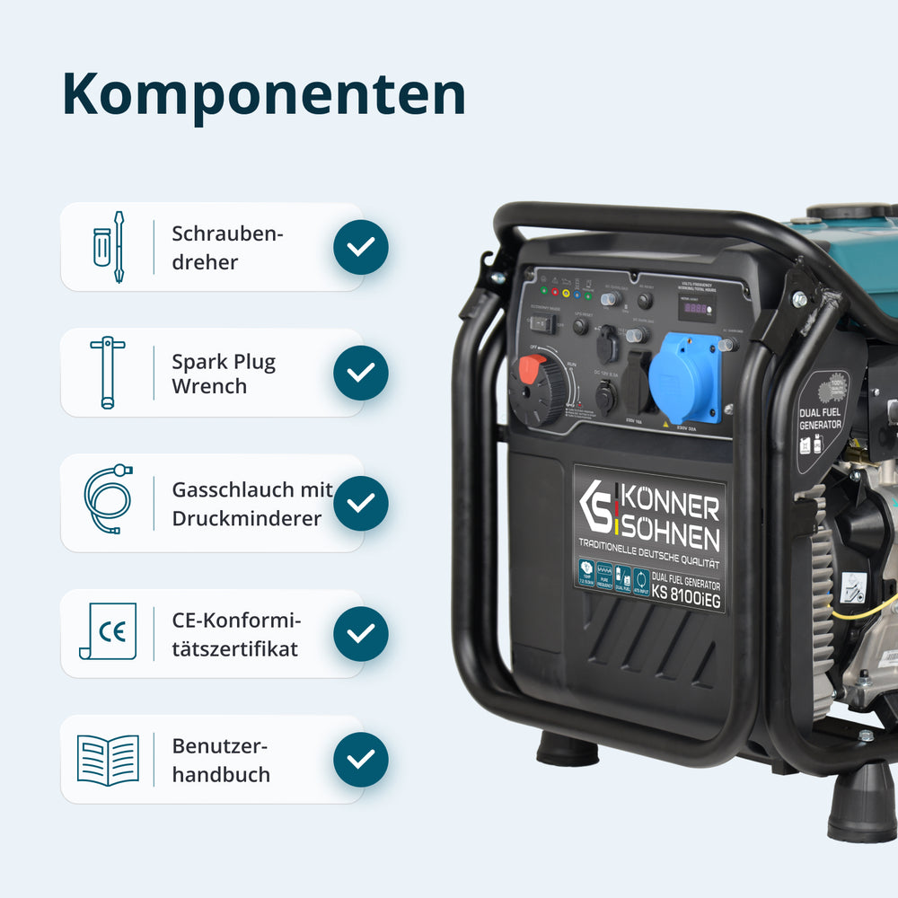 LPG/Benzin-Inverter-Generator KS 8100iEG