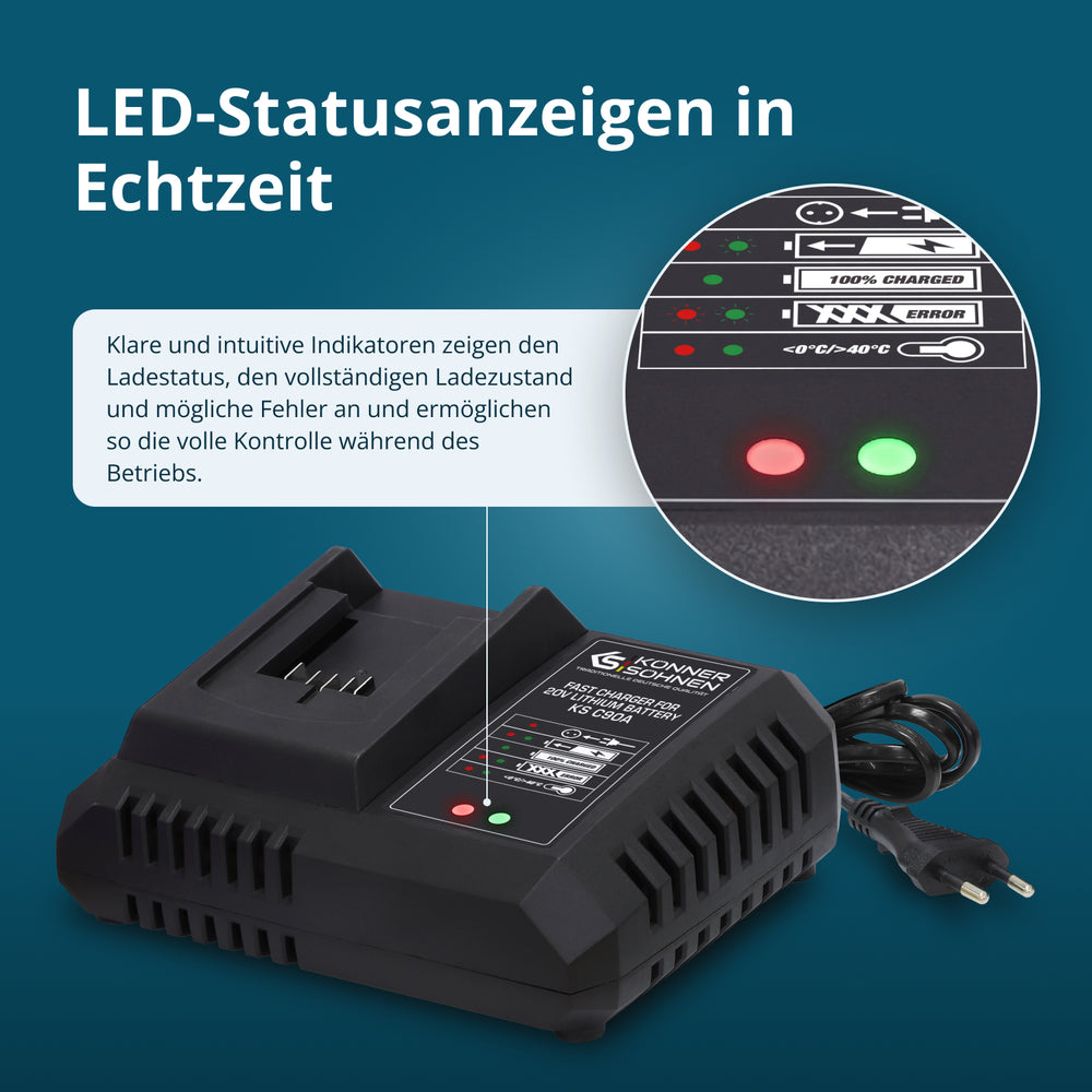 Schnellladegerät für Li-Ion Akku KS C90A