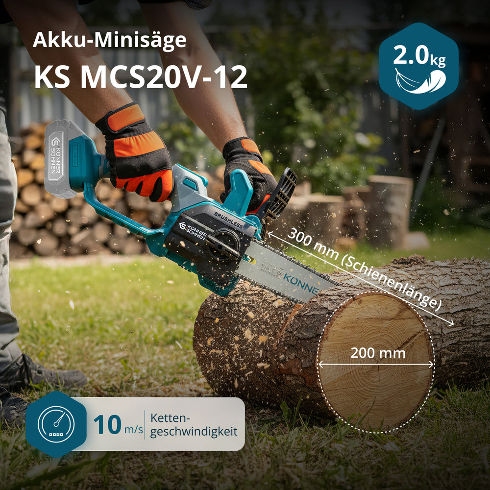 Akku-Mini-Kettensäge KS MCS20V-12