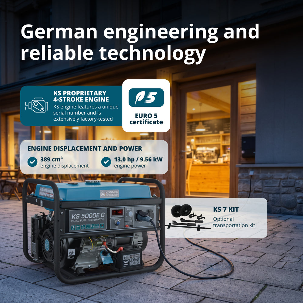 LPG/Бензинов генератор „Könner & Söhnen“ KS 5000E G