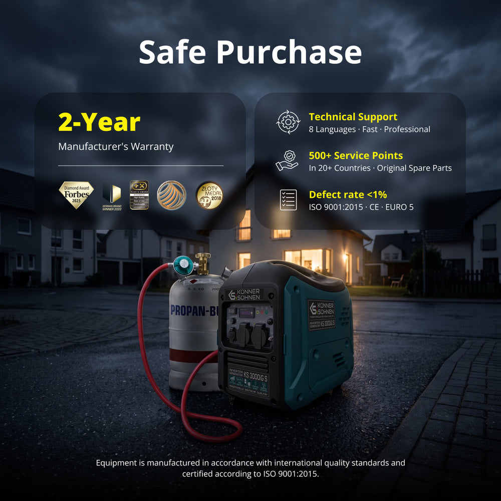Gerador inversor a LPG/Gasolina KS 3000iG S