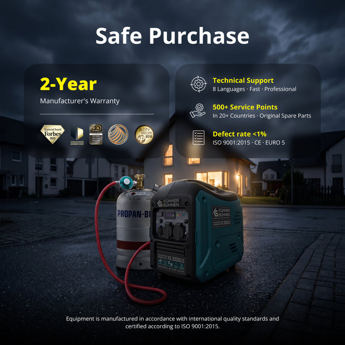 Gerador inversor a LPG/Gasolina KS 3000iG S