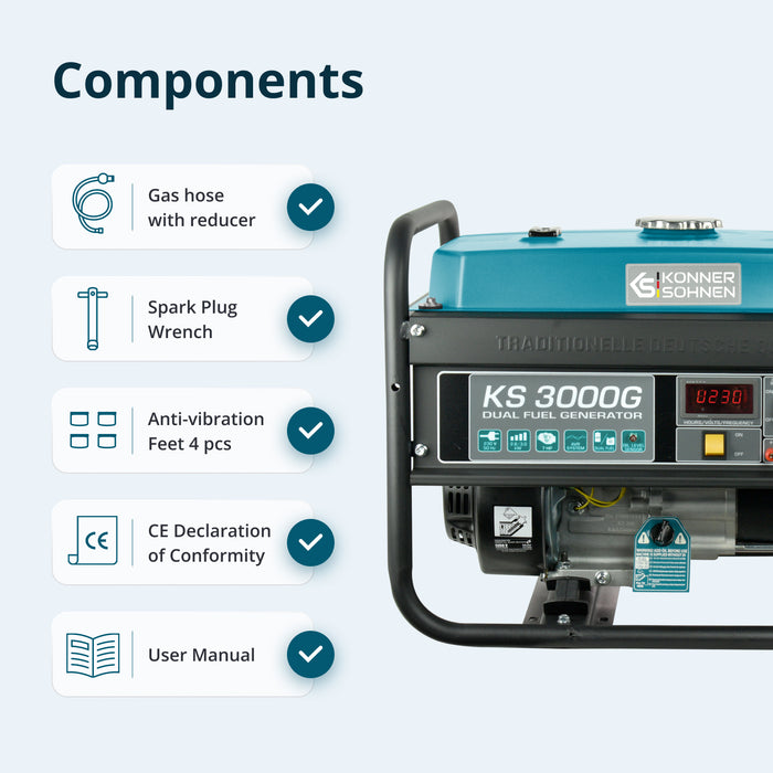 Γεννήτρια LPG/Βενζίνης «Könner & Söhnen» KS 3000G